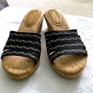 ERIC JAVITS WEDGE SANDALS